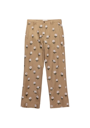 Honor The Gift beaded flower trousers - Neutrals
