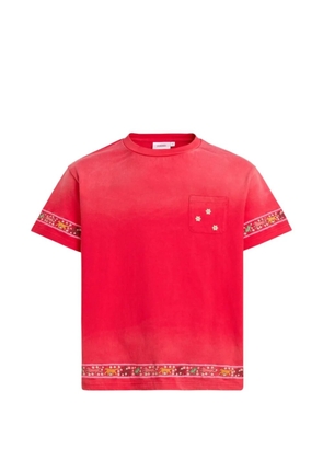 FOUND embroidered flower border T-shirt
