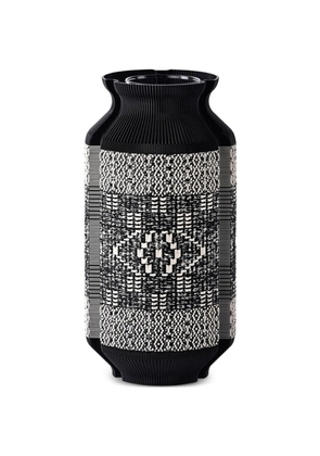 Wontek no.4 geometric woven vase - Black