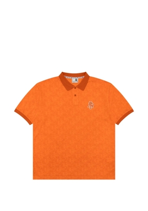 AAPE BY *A BATHING APE® buttoned logo-patch polo shirt - Orange