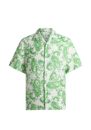 ETRO paisley bowling short-sleeve shirt - White