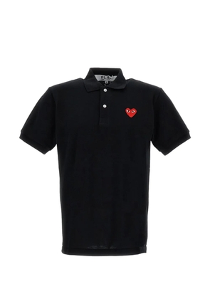 Comme Des Garçons Play heart-logo polo shirt - Black