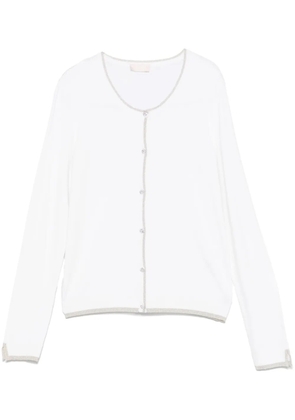 LIU JO jewel-buttons cardigan - White