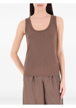 Marella sleeveless embellished tank top - Brown