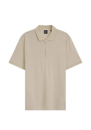 BOSS half-zip polo shirt - Neutrals