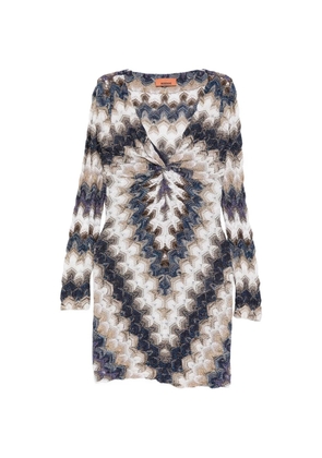 Missoni chevron twisted dress - White