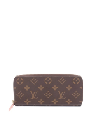 Louis Vuitton Pre-Owned 2010s Portefeuille Clemence monogram round zip wallet - Brown