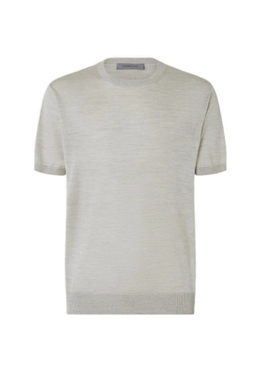 Corneliani short-sleeve knitted T-shirt - Grey