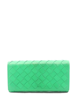 Bottega Veneta Pre-Owned 2000s intrecciato bi-fold wallet - Green