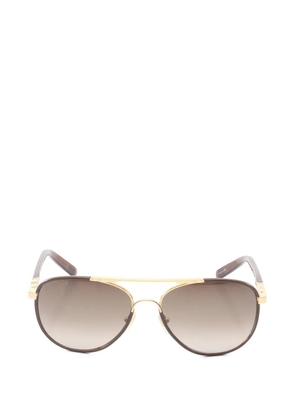 Louis Vuitton Pre-Owned 2016 Attraction pilot sunglasses - Brown