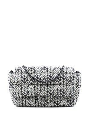 CHANEL Pre-Owned 2018-2019 CC Herringbone Tweed Flap shoulder bag - Black
