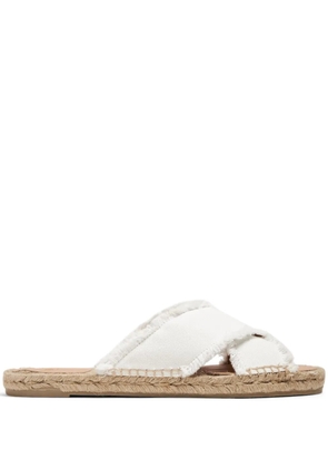 Castañer crossover-strap slides - White