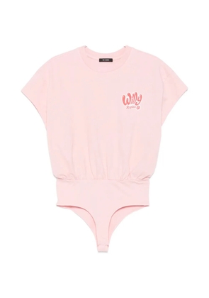 Willy Chavarria logo-print bodysuit - Pink