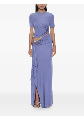 Christopher Esber buckle cascade maxi skirt - Purple