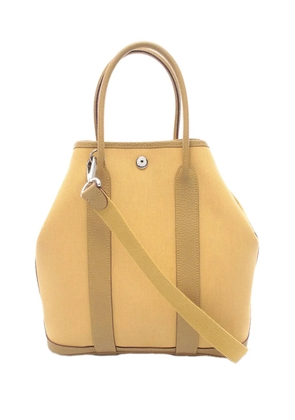 Hermès Pre-Owned 2020 Toile and Negonda Garden File 28 satchel - Yellow