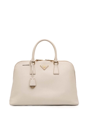 Prada Pre-Owned 2000-2025 Large Saffiano Lux Promenade satchel - White