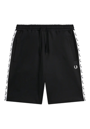 Fred Perry logo-embroidered track shorts - Black