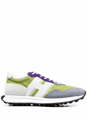 Hogan logo panelled sneakers - Green