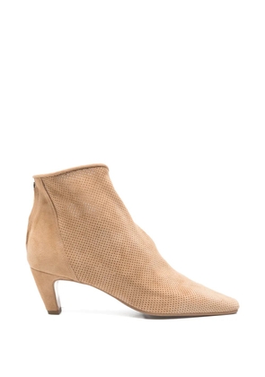 biancadi perforated-detail zip-fastening boots - Neutrals