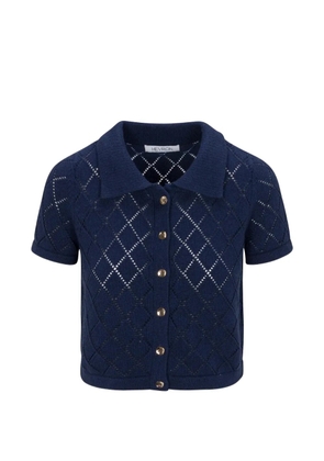 HEVRON Arlet diamond-pattern cardigan - Blue