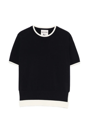 Semicouture contrast-trim T-shirt - Blue