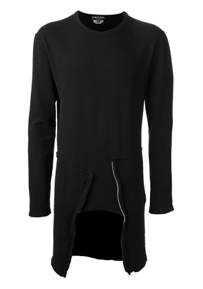 Comme des Garçons Homme Plus zip detail top - Black