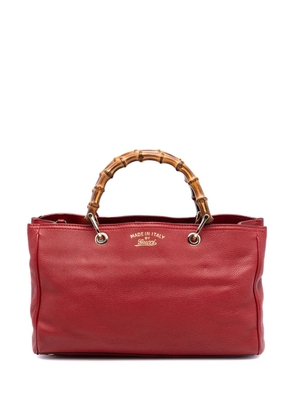 Gucci Pre-Owned 2016-2025 Medium Calfskin Bamboo Shopper satchel - Red