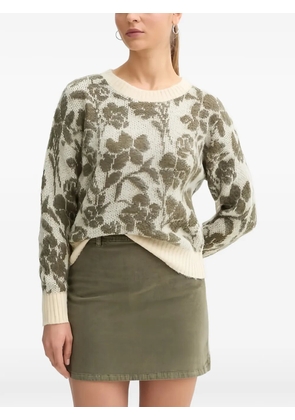 Benetton floral-pattern sweater - Neutrals