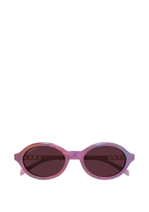 Gucci Eyewear logo-lettering sunglasses - Purple