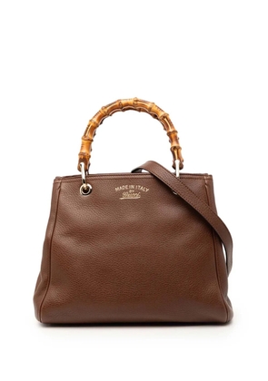 Gucci Pre-Owned 2000-2015 Small Calfskin Bamboo Shopper satchel - Brown