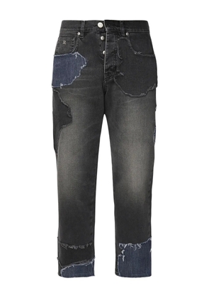John Richmond patchwork frayed jeans - Black