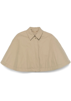 Chloé cropped gabardine cape - Neutrals