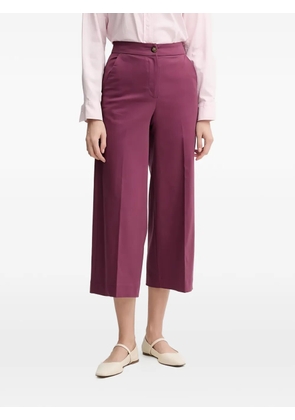 Benetton button-fastening cropped trousers - Purple