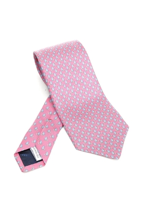 Ferragamo patterned silk tie - Pink