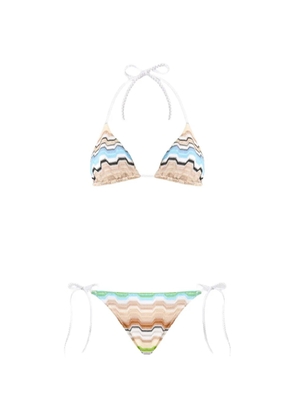 Missoni zigzag bikini set - White