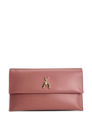 Patrizia Pepe Fly leather clutch bag - Pink