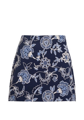Tanya Taylor Ari floral-print skirt - Blue