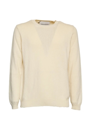 AMARANTO crewneck textured sweater - White