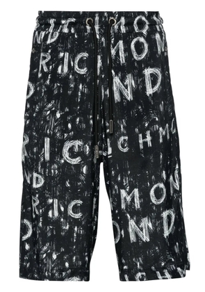 John Richmond logo-print shorts - Black