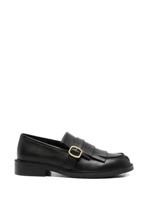 ADRIANNA FERETTI fringed-detail loafers - Black