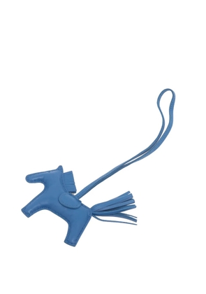 Hermès Pre-Owned 2022 Milo Lambskin Grigri Rodeo Bag Charm PM key chain - Blue