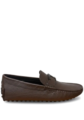 Tod's T Plate Gommino Loafers - Brown