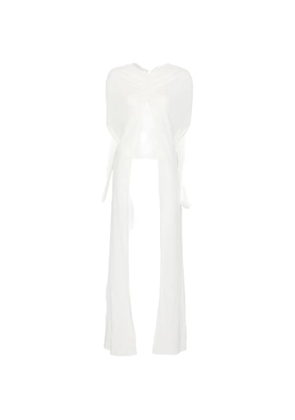 DARKPARK draped collar coat - White