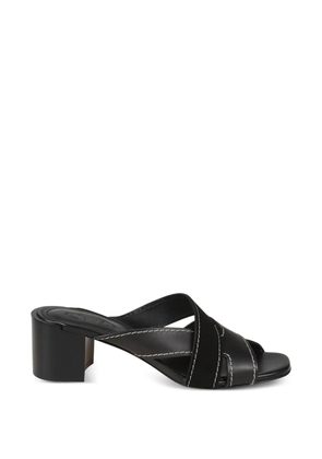Tod's crossover stitch sandals - Black