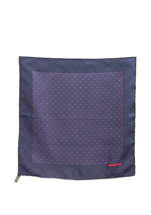 Hermès Pre-Owned 1990s Gavroche printed silk scarf - Blue