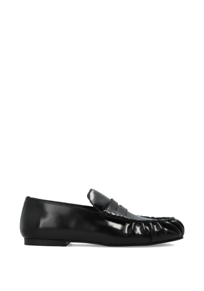 ALOHAS Aven ruched leather loafers - Black