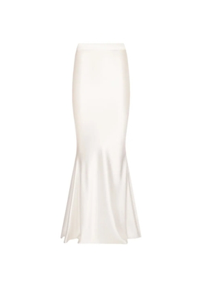 ALEXIA & ANTONIA bias-cut flared maxi skirt - Neutrals