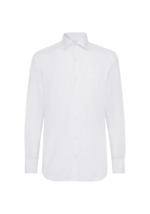 Boggi Milano windsor-collar cotton twill shirt - White