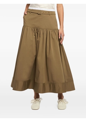 Cinq A Sept belted gathered skirt - Brown