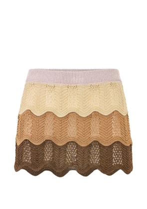 Philipp Plein colour wave mini skirt - Brown